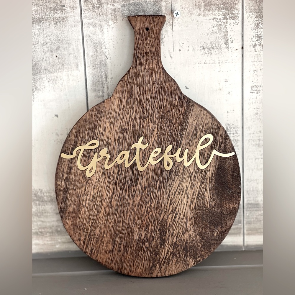 Wooden Small Grateful Cutting Board